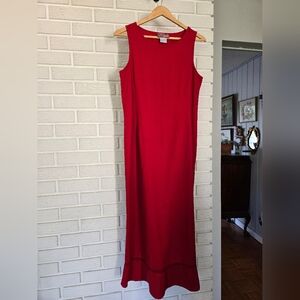 April Cornell Vibrant Red Maxi Dress Size Small